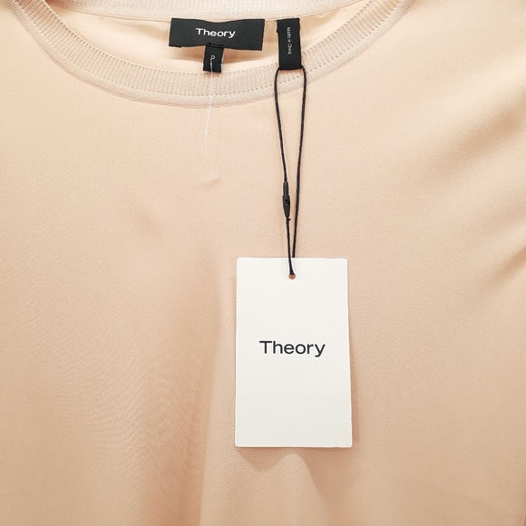 THEORY Crewneck Bias Silk Top - Picture 6 of 11